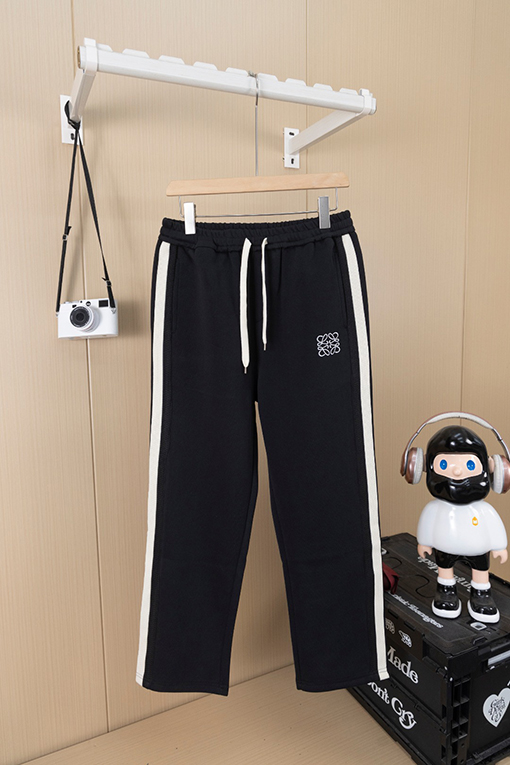 ロエベスーパーコピー 小さなロゴ刺繍のハニカムウェビングスウェットパンツ