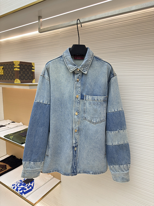 グッチ ウォッシュエンボスデニムジャケット