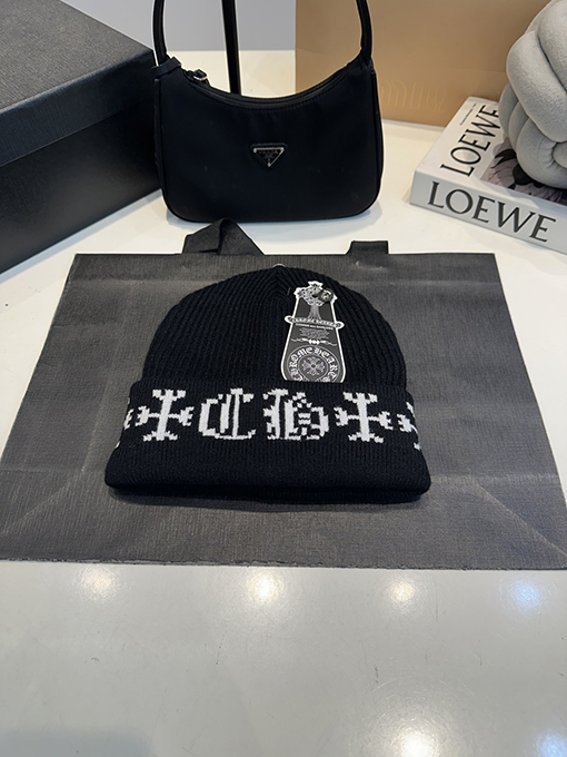 クロムハーツコピー 新しいアイアンラベルウールハットキャップ