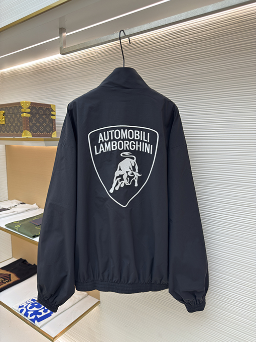 Balenciaga X Lamborghini ファッションコラボレーション刺繍ジッパージャケット