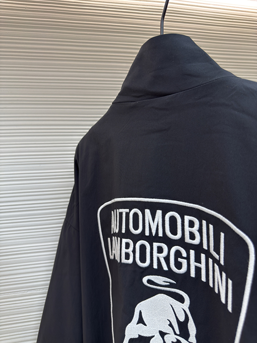 Balenciaga X Lamborghini ファッションコラボレーション刺繍ジッパージャケット
