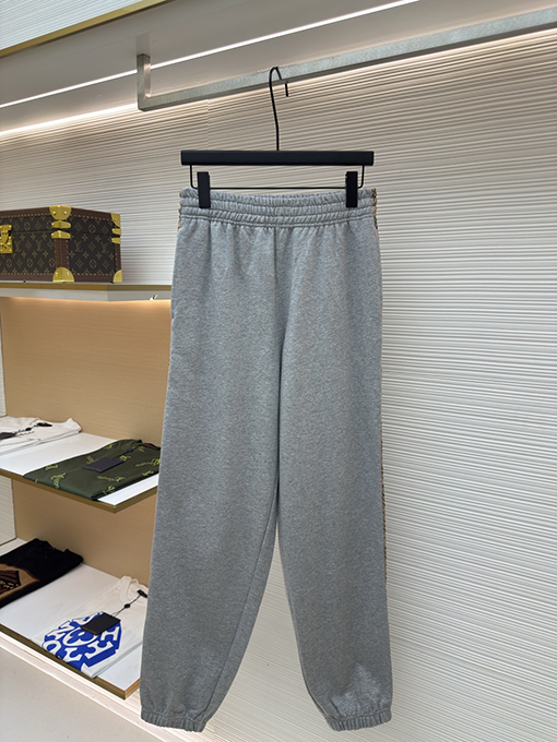 バーバリー チェックウェビング刺繍スウェットパンツ
