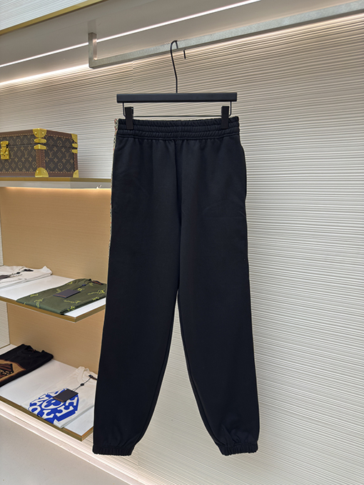 バーバリー チェックウェビング刺繍スウェットパンツ
