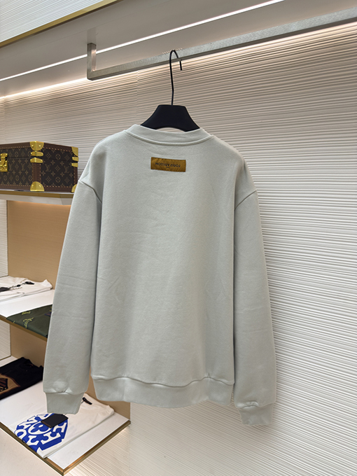ルイヴィトン 目を引くウール刺繍のラウンドネックスパーカー