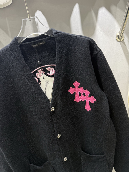 クロムハーツ キャットウォークスタイルのコットンニットカーディガン