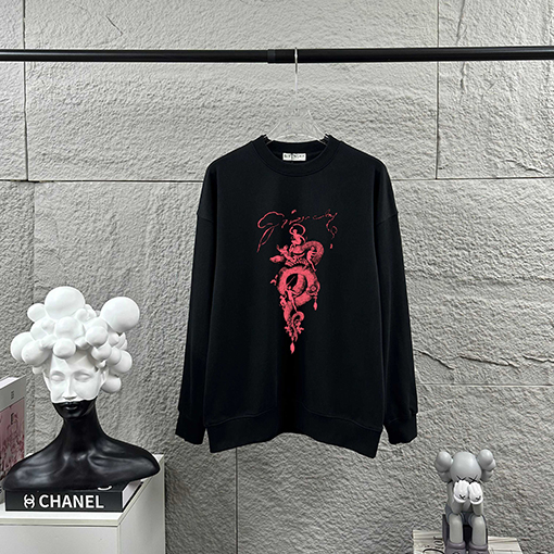 ジバンシイスーパーコピー シンプルな文字刺繍クルーネックスパーカー