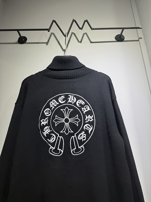 クロムハーツ シルケットコットンニットタートルネックセーター