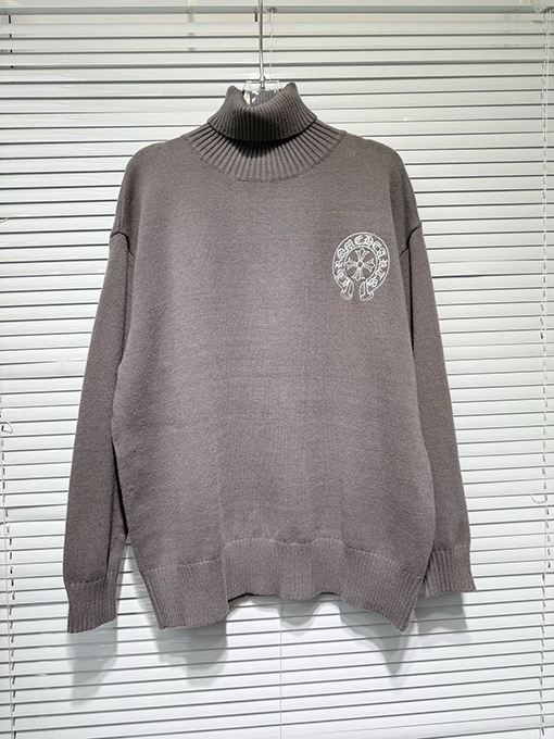 クロムハーツ シルケットコットンニットタートルネックセーター