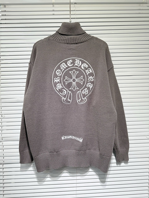 クロムハーツ シルケットコットンニットタートルネックセーター