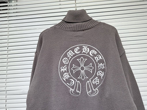 クロムハーツ シルケットコットンニットタートルネックセーター