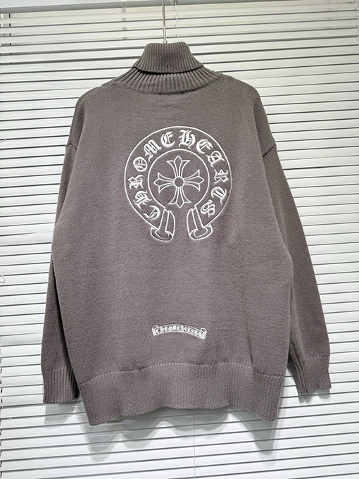 クロムハーツ シルケットコットンニットタートルネックセーター