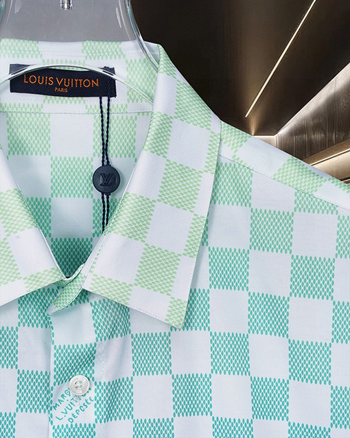 ルイヴィトンコピー Damier Monogram グラデーションチェッカーボード半袖シャツ