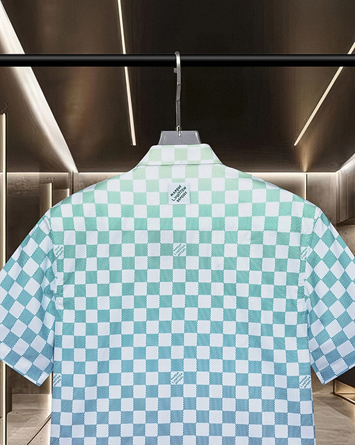 ルイヴィトンコピー Damier Monogram グラデーションチェッカーボード半袖シャツ