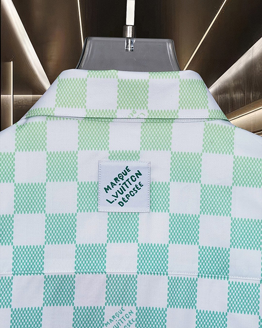 ルイヴィトンコピー Damier Monogram グラデーションチェッカーボード半袖シャツ