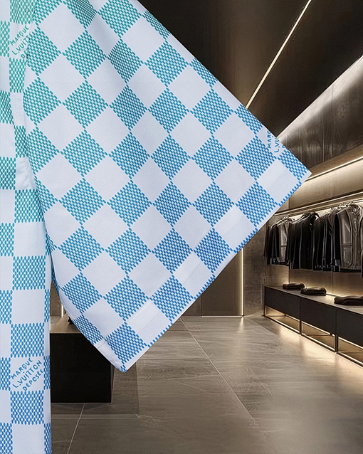 ルイヴィトンコピー Damier Monogram グラデーションチェッカーボード半袖シャツ