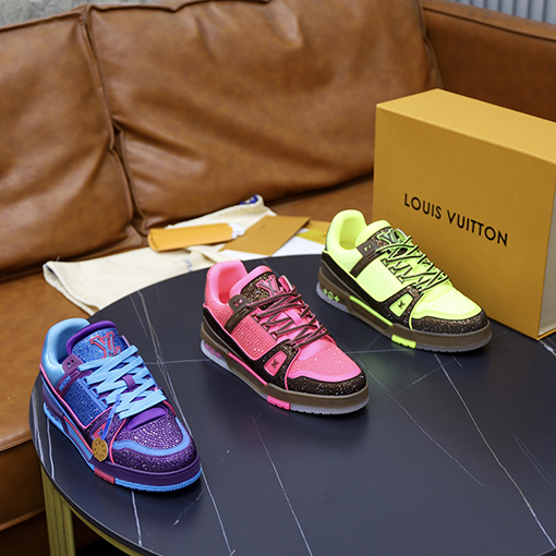 ルイヴィトンコピー LV Trainer キラキラ輝くカップルスニーカー