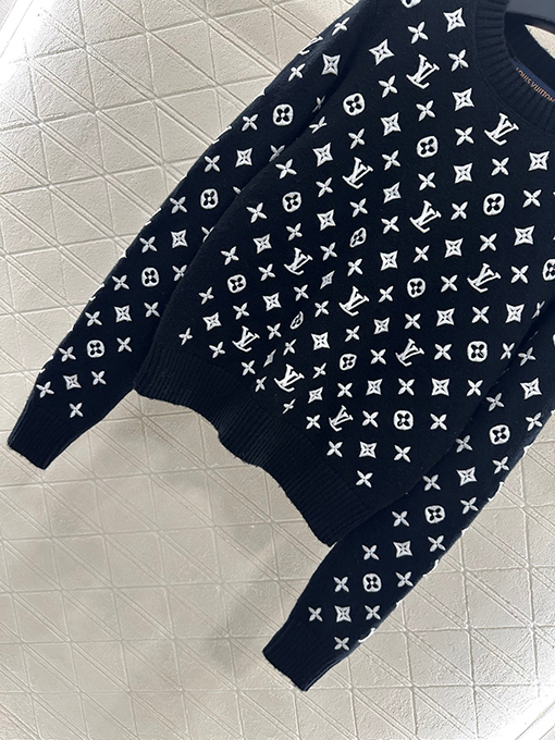 ルイヴィトンコピー 新しい刺繍ジャカードプルオーバーセーター