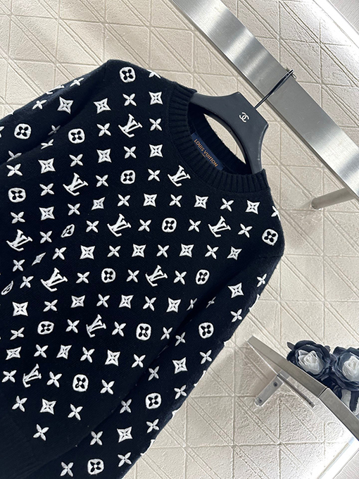 ルイヴィトンコピー 新しい刺繍ジャカードプルオーバーセーター