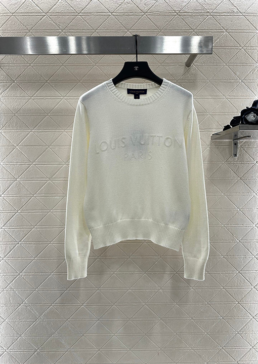 ルイヴィトンスーパーコピー LOUIS VUITTON 新作ビーズレターニット長袖シャツ