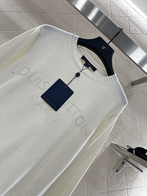 ルイヴィトンスーパーコピー LOUIS VUITTON 新作ビーズレターニット長袖シャツ