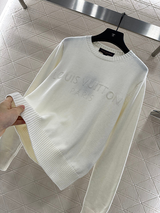 ルイヴィトンスーパーコピー LOUIS VUITTON 新作ビーズレターニット長袖シャツ