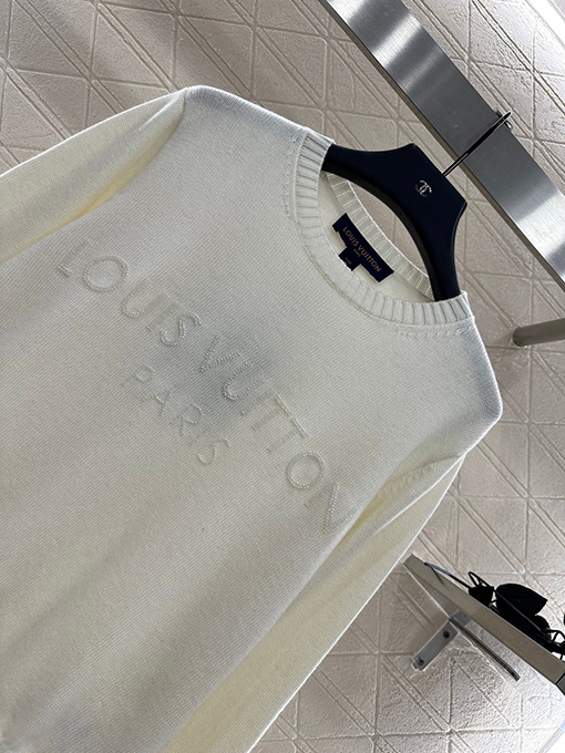 ルイヴィトンスーパーコピー LOUIS VUITTON 新作ビーズレターニット長袖シャツ