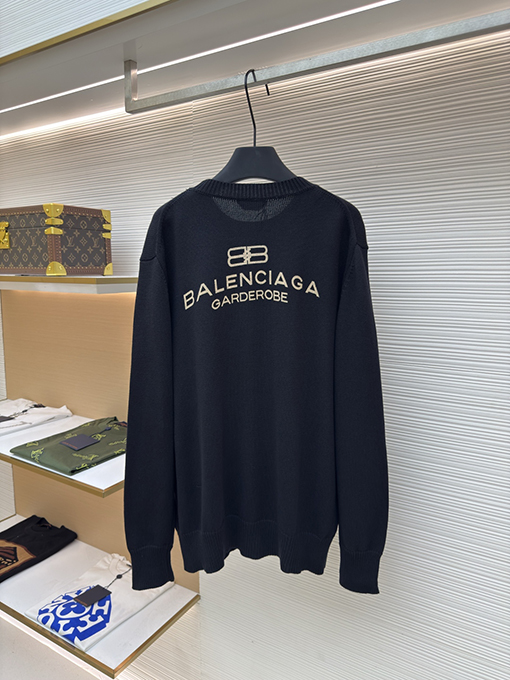 バレンシアガ Balenciaga 小麦の穂刺繍入りマッドプリントセーター