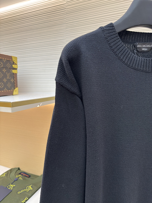 バレンシアガ Balenciaga 小麦の穂刺繍入りマッドプリントセーター