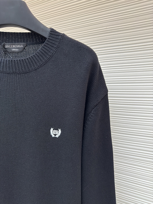バレンシアガ Balenciaga 小麦の穂刺繍入りマッドプリントセーター