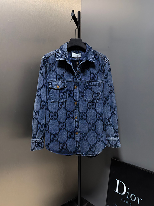 グッチ 新しい複合デニムジャケット