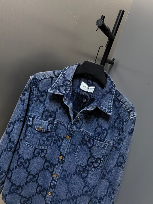 グッチ 新しい複合デニムジャケット