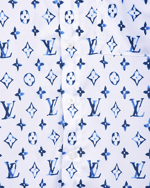 ルイヴィトン LV グラデーションモノグラムプリントの長袖シャツ
