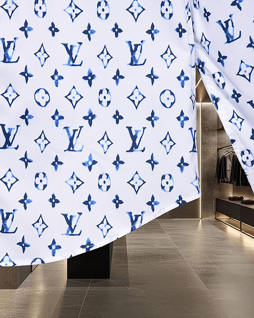 ルイヴィトン LV グラデーションモノグラムプリントの長袖シャツ