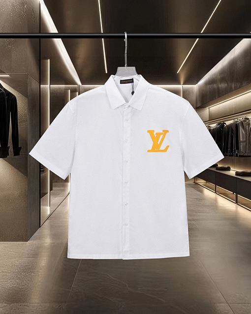ルイヴィトンスーパーコピー LV クラックエンボスモノグラムロゴ半袖シャツ