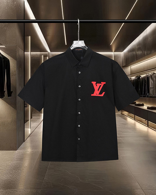ルイヴィトンスーパーコピー LV クラックエンボスモノグラムロゴ半袖シャツ