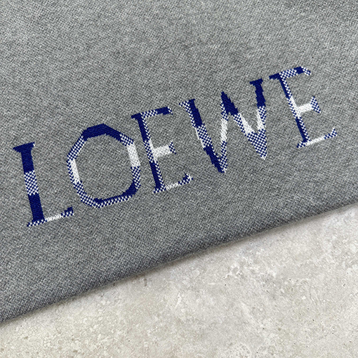 ロエベ 両面ジャカードチェック柄ニット半袖Tシャツ