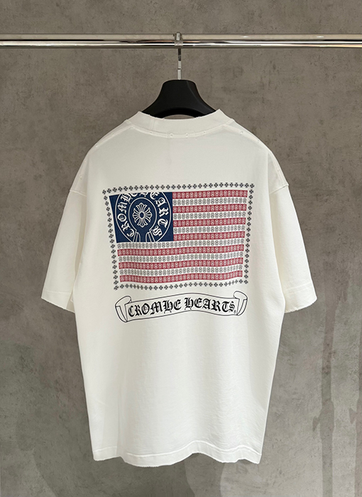 クロムハーツ 前後デジタルダイレクトプリント半袖Tシャツ