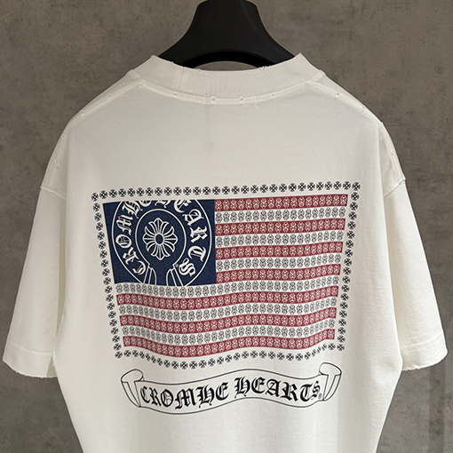 クロムハーツ 前後デジタルダイレクトプリント半袖Tシャツ