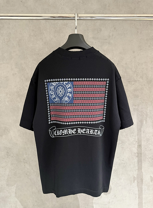 クロムハーツ 前後デジタルダイレクトプリント半袖Tシャツ