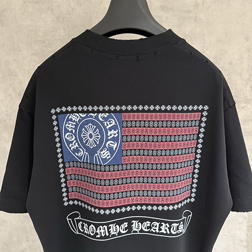クロムハーツ 前後デジタルダイレクトプリント半袖Tシャツ