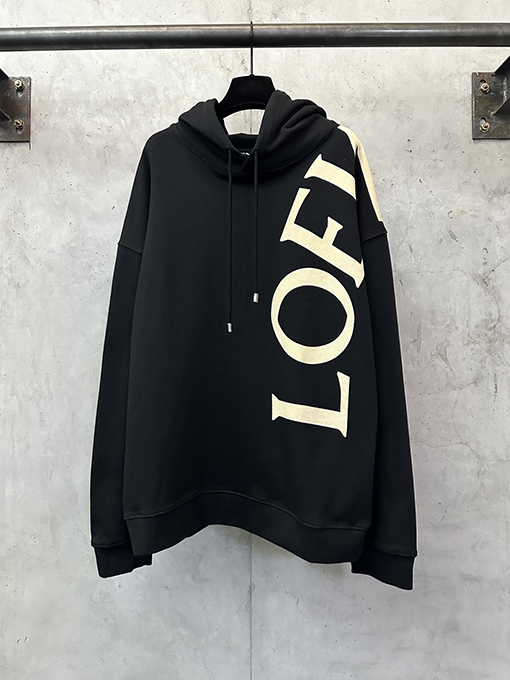 ロエベコピー パッチワークプリントロゴパーカー