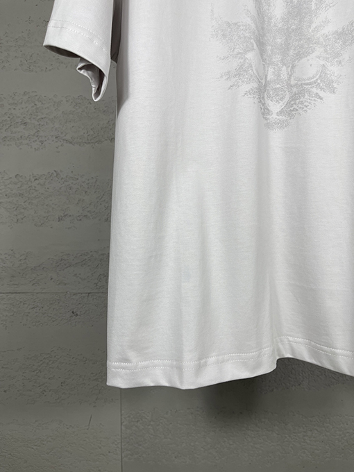 バレンシアガ レディースダイレクトプリントウォッシュダメージ半袖Tシャツ
