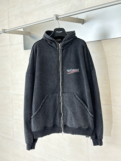 バレンシアガ リバーシブル コーク ジップ フードジャケット