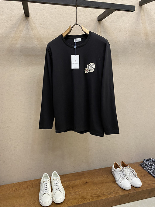 モンクレールスーパーコピー ロゴ入りラウンドネック長袖シャツ