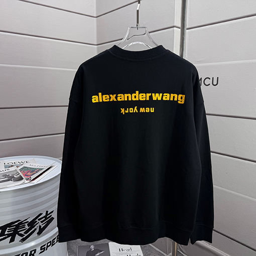 アレキサンダーワン wang レゴ文字レゴプリントのシリコンラウンドネック スパーカー