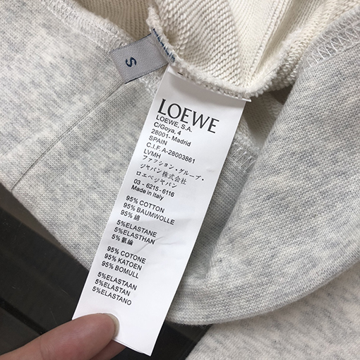 ロエベ カップルラウンドネックスパーカー