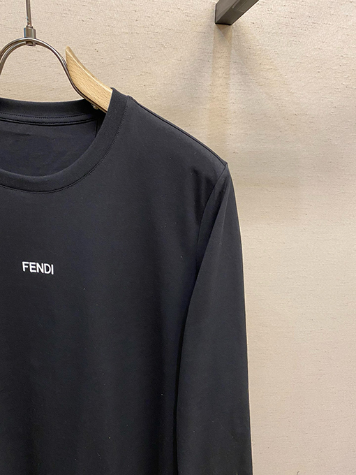 フェンディ おしゃれなユニセックスラウンドネック長袖シャツ