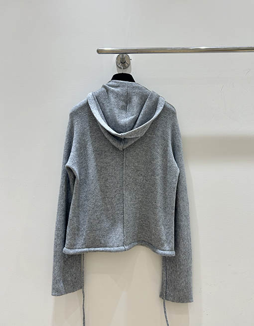 ディオールコピー レタリング刺繍のフード付きジップアップカーディガン