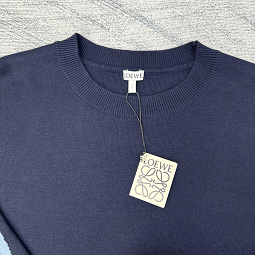 ロエベ パッド入り3D刺繍クルーネックセーター