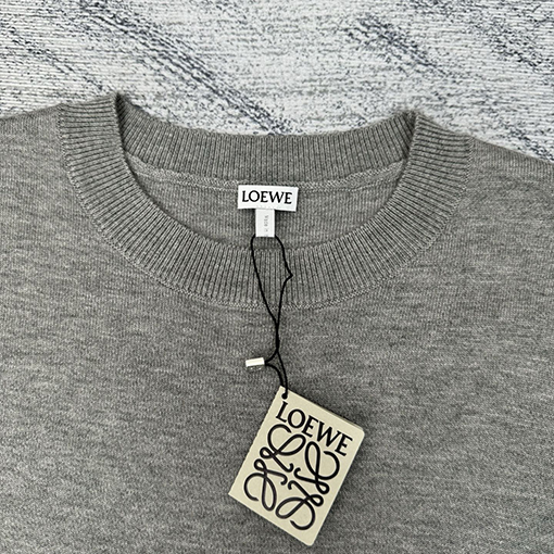 ロエベ パッド入り3D刺繍クルーネックセーター